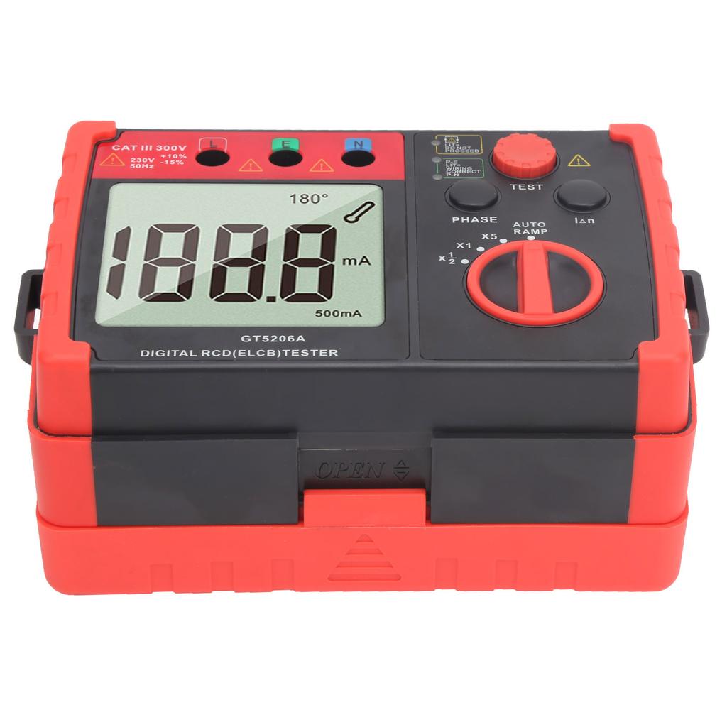 GT5206A Digital RCD (ELCB) Tester Leakage Protection Switch Detector Testing InstrumentAU Plug 220V