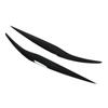 Pair Front Headlight Eyebrow Eye Lid Cover Trim Glossy Black Replacement for Ford Fiesta MK6.5
