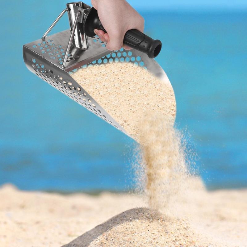 Совок для пляжа, лопата, металлоискатель, совки для песка, металлоискатель для обнаружения сокровищ, охотничий инструмент из нержавеющей стали, шестигранник