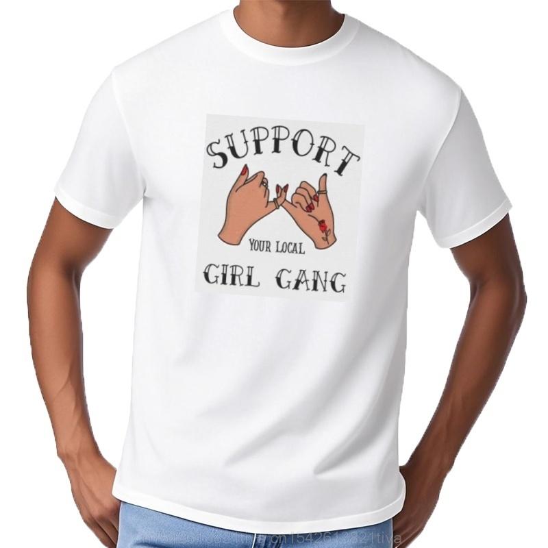 Support Your Local Girl Game T Shirt Funny Girly Tattoos Heavy Cotton