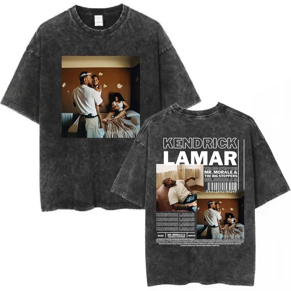 Washed Vintage Rapper Kendrick Lamar SZA Grand National Tour Tshirt They Not Like Us T Shirt Men Hip Hop Fashion Tshirt