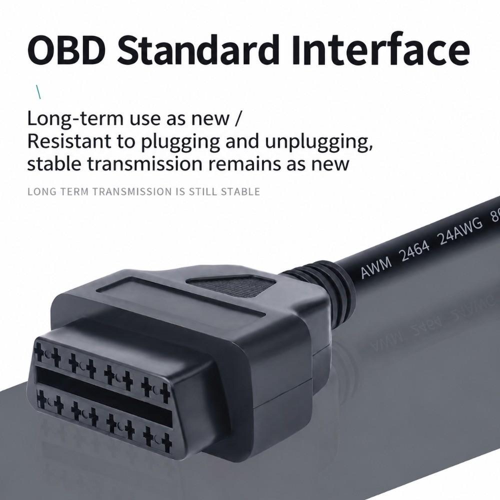 30/60/100/150/300cm OBD2 Extension Cable Male To Female ELM327 Scanner Adapter for ELM327 Scanner
