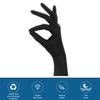 100Pcs Black Nitrile Disposable Gloves Medical Exam Latex Powder-Free Food Safe Textured Fingertips