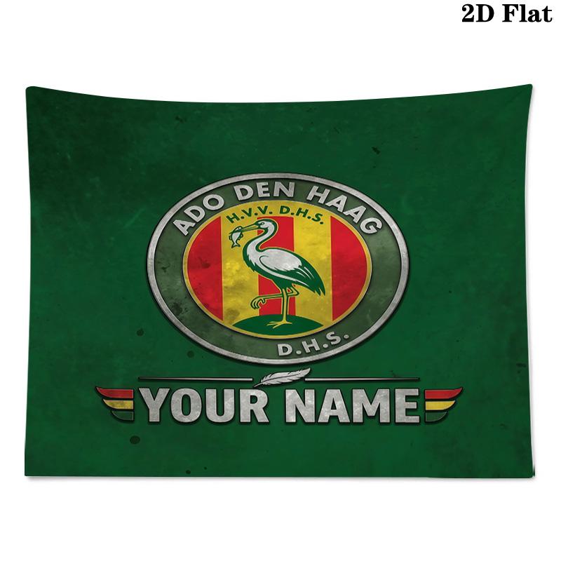 Custom Name ADO Den Haag Printed Tapestry – Wall Hanging for Bedrooms, Dorms, and Home Decor