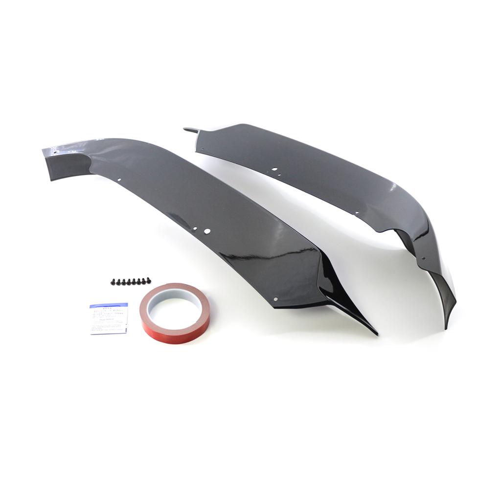 Глянцевый черный бампер, боковой сплиттер, крышка, губа, противотуманная фара, спойлер для BMW 3 серии E90 325i 335i седан LCI 4 двери