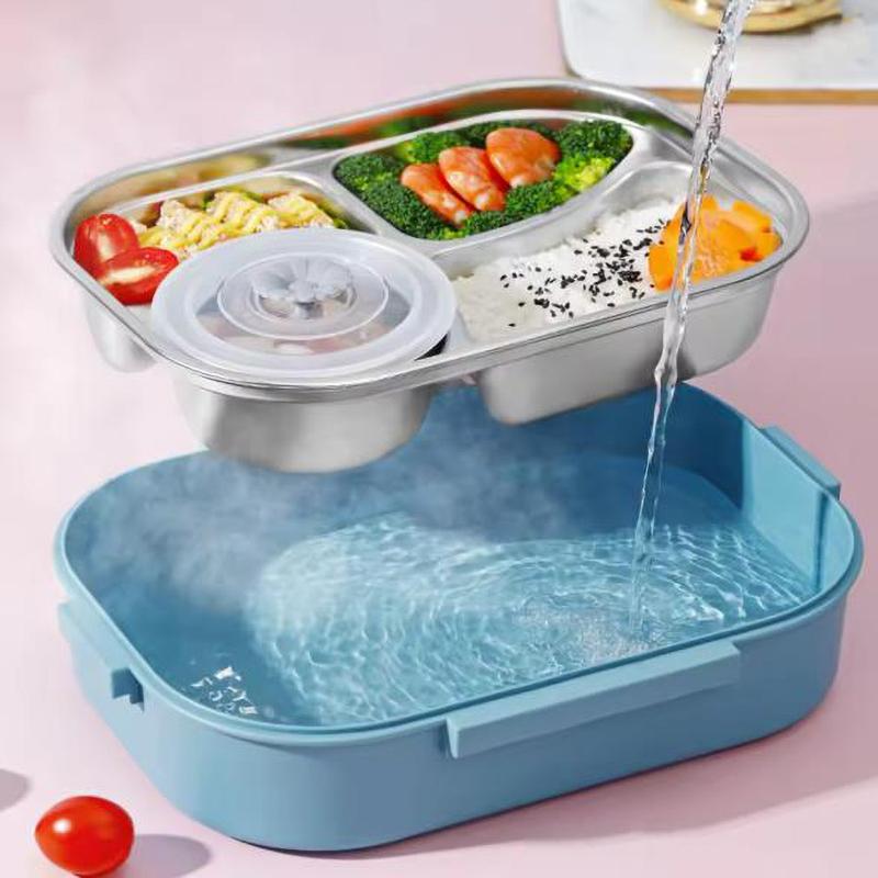Food Storage Container Dinnerware Stainless Steel Lunch Box Portable Bento Box Food Storage Student