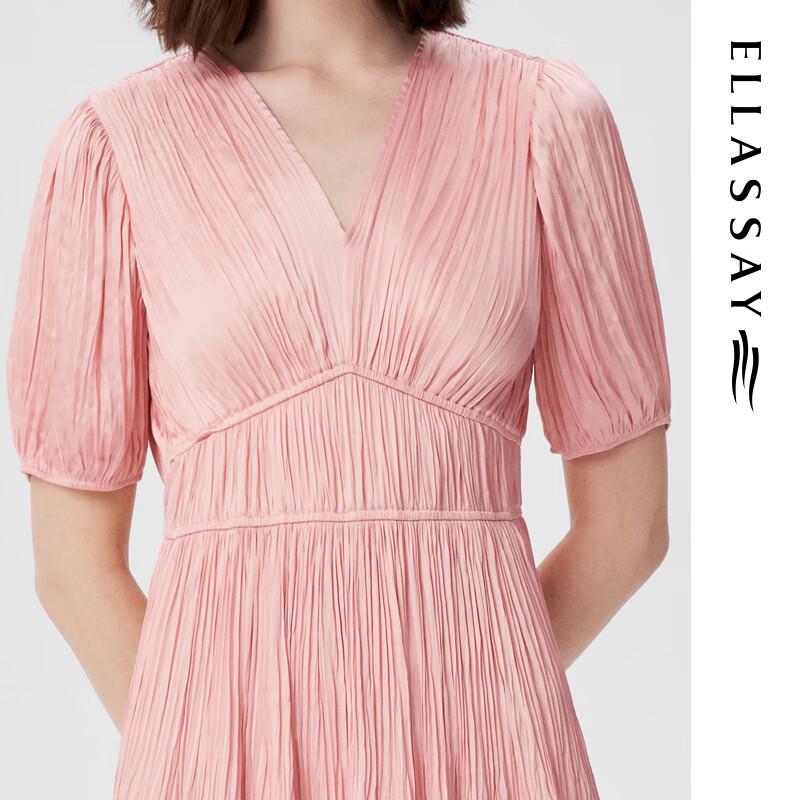 ELLASSAY 2025 Summer V-Neck Waist-Cinching Maxi Dress