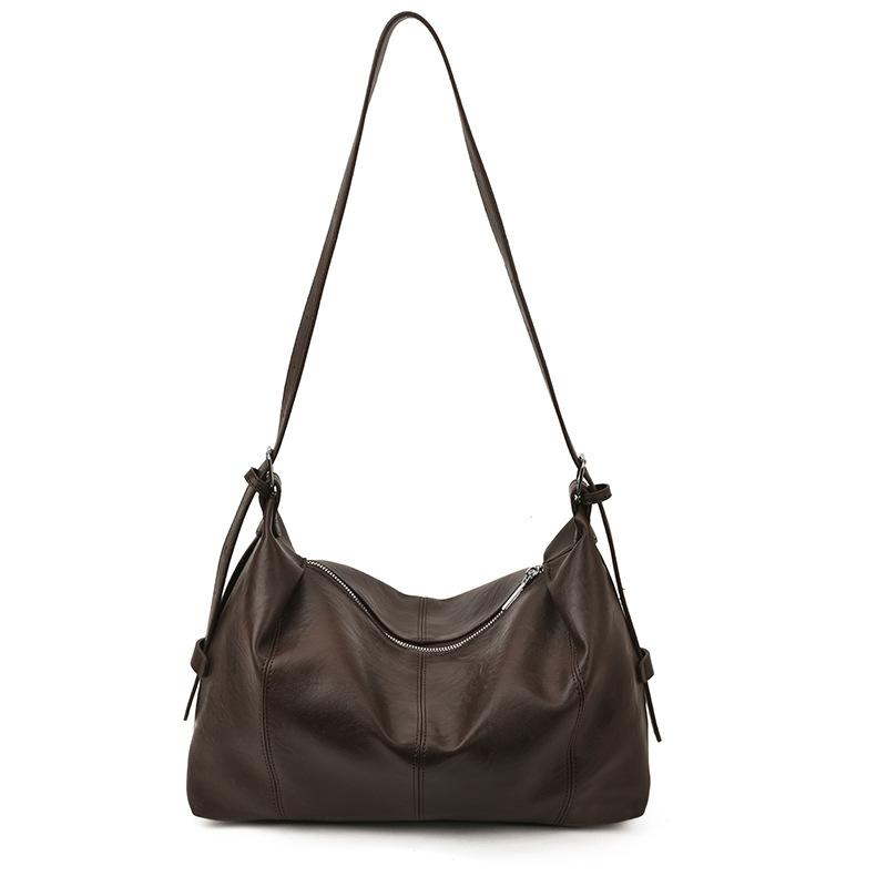 Сумка кроссбоди женская сумка 2025 новая осенне-зимняя сумка женская ретро рабочая сумка-тоут для通勤 большая вместительная сумка на плечо