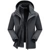 Autumn and Winter New Outdoor Casual Men's Thickened Detachable Hooded Jacket Tops for Men