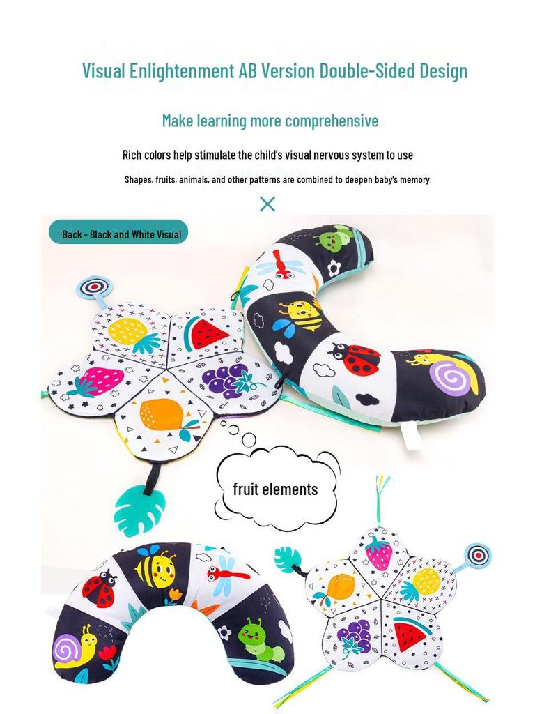 Детская U-образная подушка для лежания на животе и тренировки подъема головы