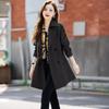 Women's Plus Size Office Jacket Medium Long Trench Coat Business Slim Jacket Windproof Casual Jacket