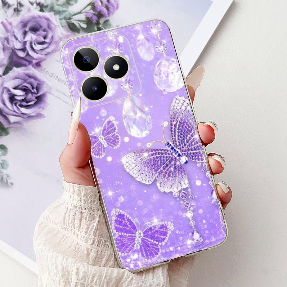 For Realme Note 50 Case RMX3834 Cute Cat Painted Cover Clear Silicone Soft TPU Phone Case For Realme Note 50 Note50 Fundas Coque