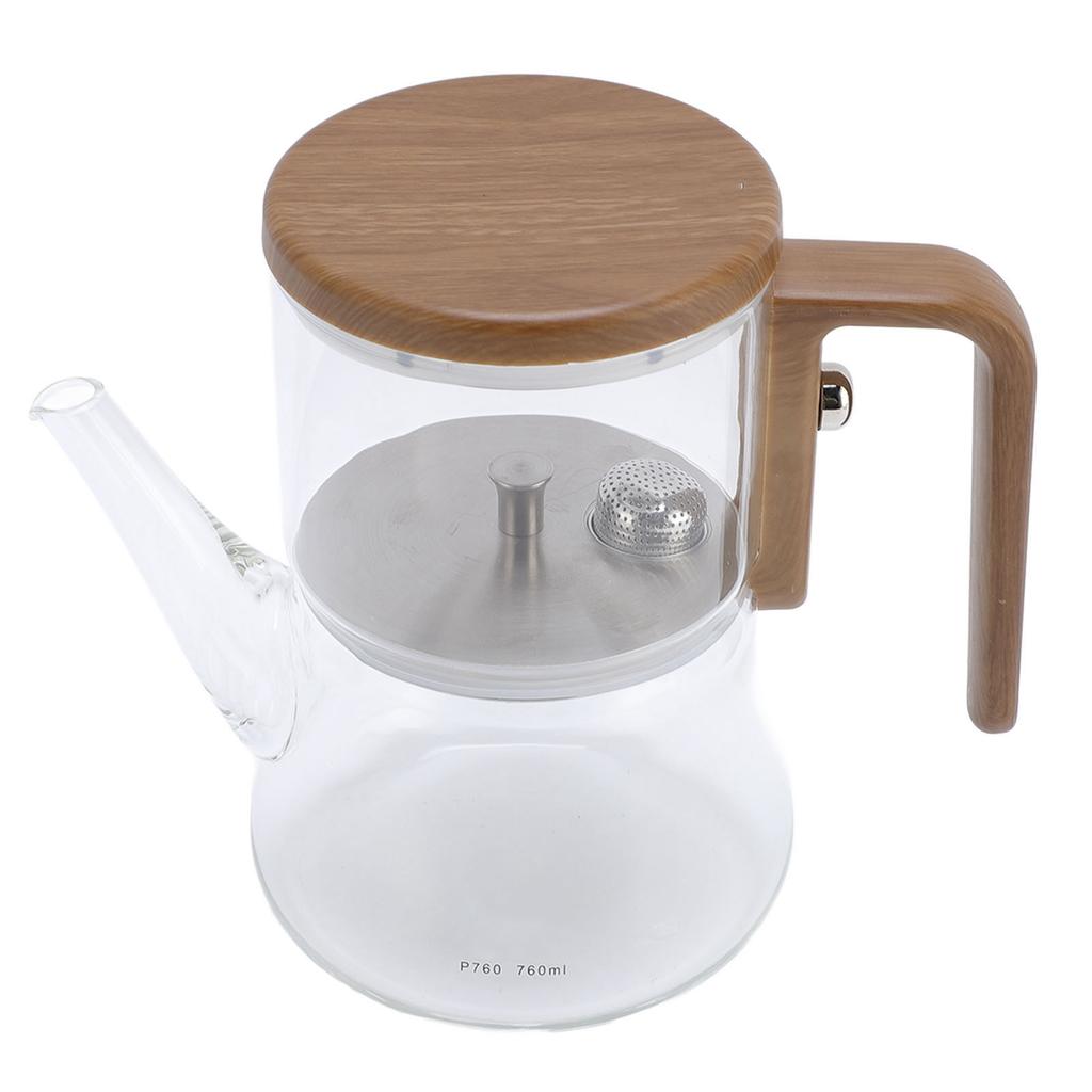 760 мл Магнитный стеклянный чайник для разделения воды Прозрачный чайник с ситечком и ручкой против ожогов