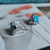 Silver Earrings with Turquoise (60002227)