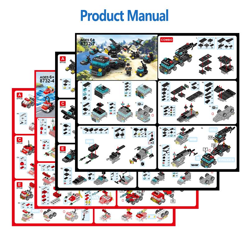 6in1 3D City Street Развивающие игрушки Строительные блоки Игрушки Городская серия Блоки Игрушки для мальчиков Подарки для детей