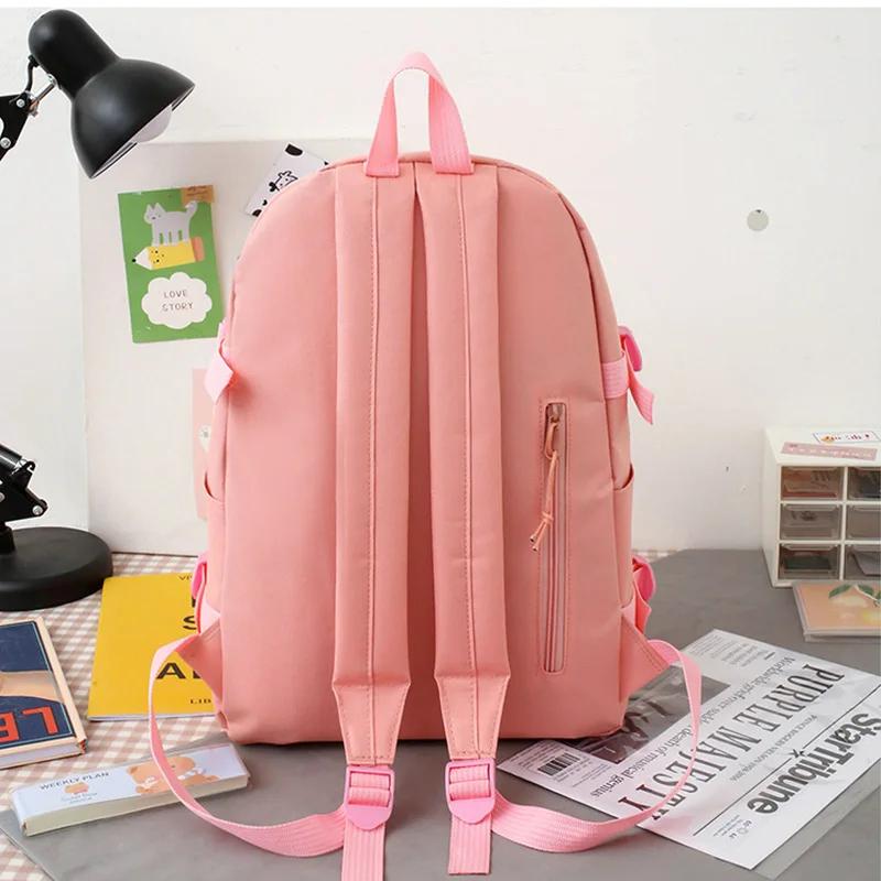 5 Piece Set School Bags for Teenagers Fashion Women Men Backpack Student Waterproof Oxford School Backpack Mochilas Rucksacks