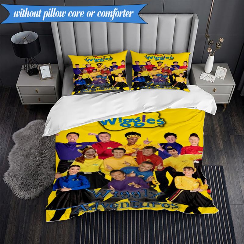 Wiggle And Learn Show 3pcs K-pop music group Bedding set,Ideal for Bedroom, Dormitory,Including Duvet Cover And 2pcs Pillowcases,Fan gifts