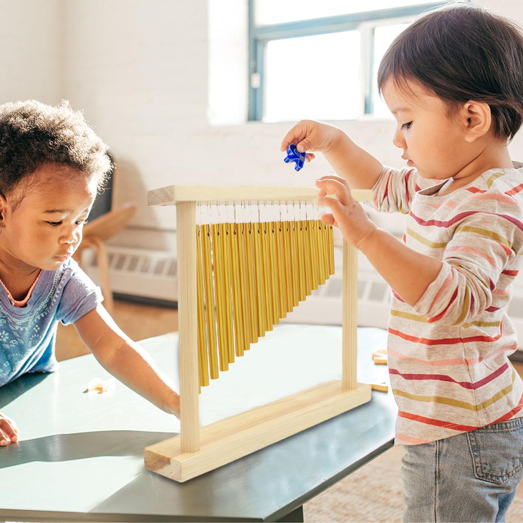 20 баров однорядный музыкальный ударный инструмент колокольчики духовой колокольчик с деревянной подставкой палочка