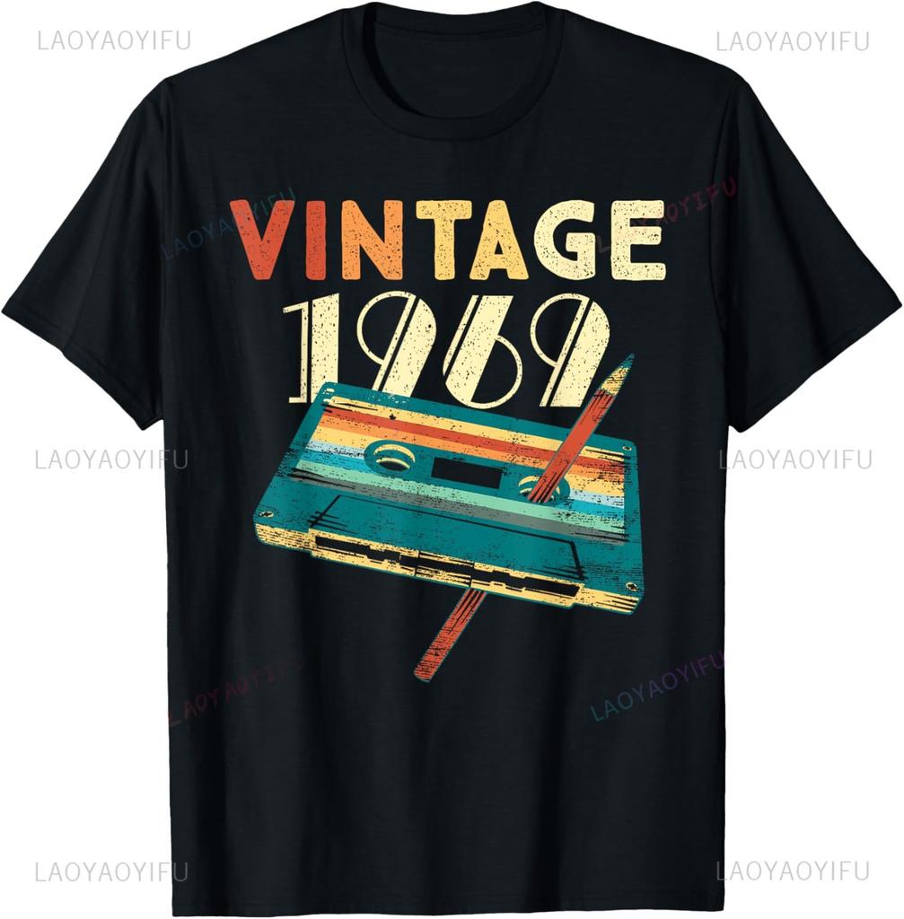 Vintage 1969 T Shirt Best Year 1969 Original Genuine Classic TShirt Streetwear Personalized Clothing Camisas Streetwear