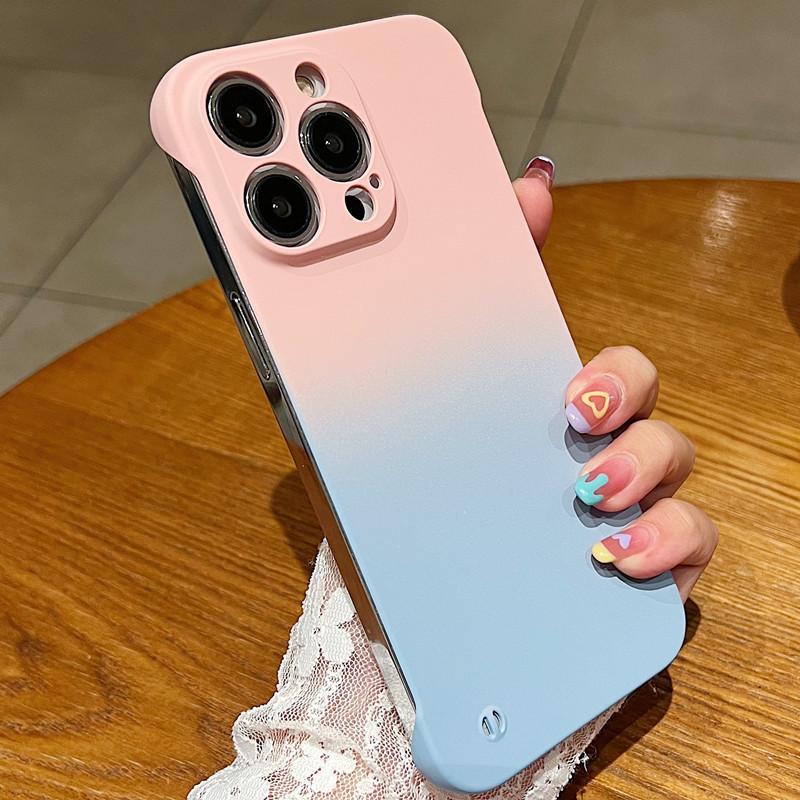 Применимо к чехлу для мобильного телефона iphone16 постепенное изменение 14 безрамочный apple 13 матовый 12promax жесткий чехол 11 новый 15
