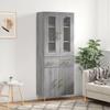VidaXL Highboard Sonoma Grey 69.5x34x180 Cm Engineered Wood 3198527