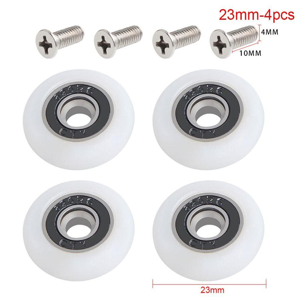 1Pcs/4Pcs 19/23/25/27/29mm Runner Wheels Fastener Hardware Sliding Door Pulley Shower Door Roller