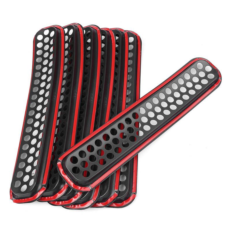 7pcs 34cm*7cm Front Grille Covers ert Mesh Grill For Jeep Wrangler TJ 1997 1998 1999 2000 2001 2002 2003 2004 2005 2006