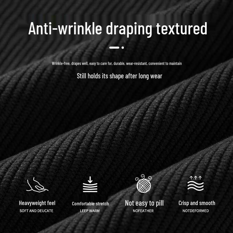 GLM Men's Wide Leg Drapey Casual Pants