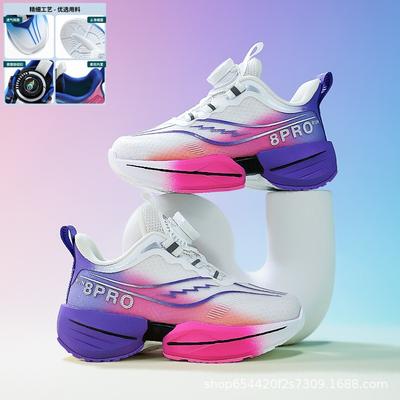 Guochao Classmate 8 Кроссовки для бега Студенческие амортизирующие кроссовки Вращающаяся кнопка Гоночные Детские кроссовки для бега на мягкой подошве