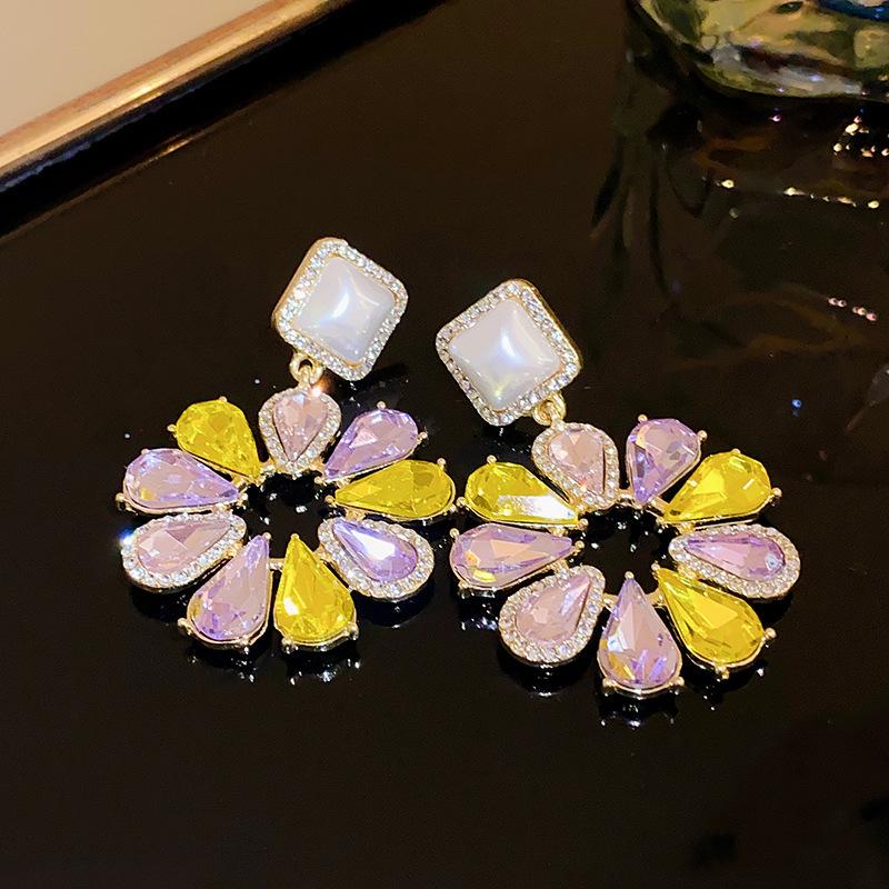 Французские серьги-кисточки с геометрическими жемчужинами из серебряной иглы - Роскошные модные серьги с высококлассным дизайном