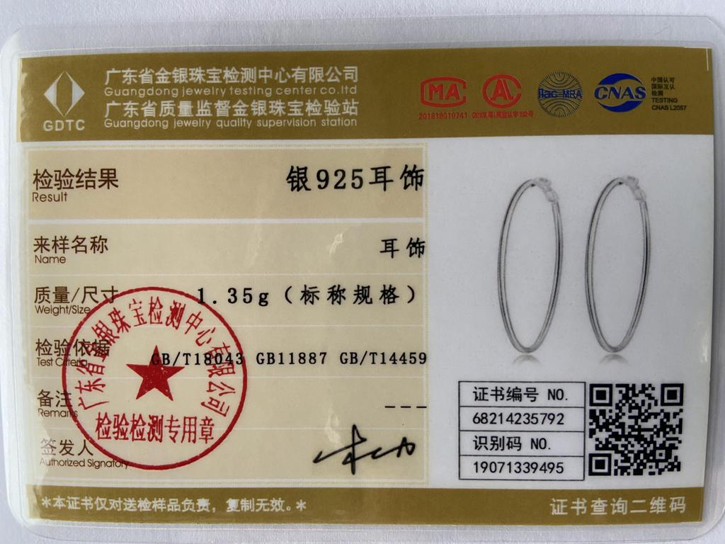 Женские серьги URMYLADY из стерлингового серебра 925 пробы, гладкие 50/60/70/80 мм, очаровательные ювелирные изделия