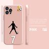 Funny Coque Football Phone Case iPhone 11 12 13 14 Pro Max 7 8 Plus XR XS SE Straight Edge Liquid Silica Gel Shell Cover Fundas