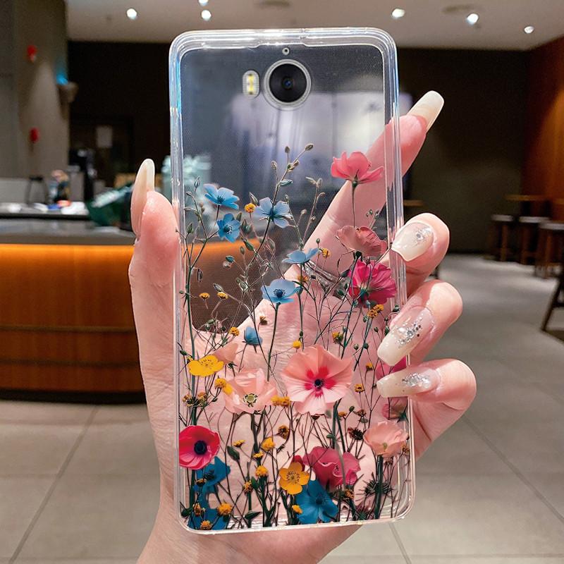 Phone Case For Huawei Y5 2017 / Y6 2017 / Honor Play 6 Funda Butterfly Bow Protective Casing Transparent Soft Silicone TPU Cover