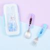 Lilpang Frozen 2 Spoon Fork + Two-tone Case Set, Mixed Colors, 1 Set