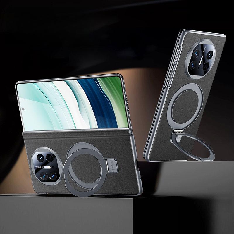 Подходит для чехла для мобильного телефона Huawei Matex5, центральный шарнир, магнитный кронштейн X3, деловой мужской чехол из кожи с полной защитой объектива X6
