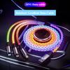 3 In 1 Rainbow Gradient Dazzle Cable for Samsung/Xiaomi/Huawei USB Type C Cable for IPhone 16/15/14/13 Pro Mobile Phone Charging USB Data Cable