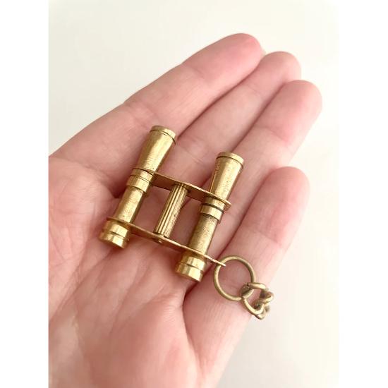 Брелок в форме телескопа, латунный морской уникальный стиль, декор для ключа ручной работы