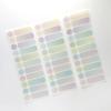3 Sheet Basic Color Stickers Set Multi Rainbow Candy Pure Paper Adhesive Memo Note Diary Album Decoration Marker