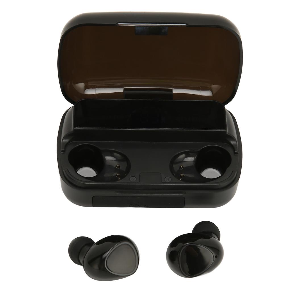 Беспроводные наушники Bluetooth с шумоподавлением IPX7, водонепроницаемые стереонаушники с басами и зарядным чехлом