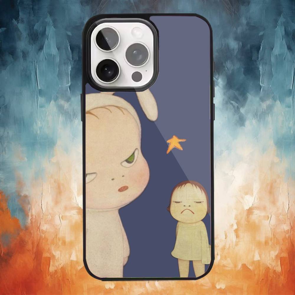 Милый чехол Yoshitomos-Nara для iPhone 17 16 15 14 13 12 Pro Max Plus для Magsafe Зеркальный Беспроводной Магнитный Чехол