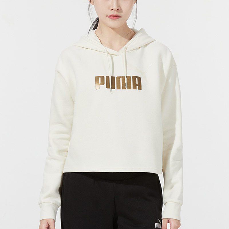 Puma Толстовки Женские Белые С Капюшоном Утепленные Обычные 847673-73