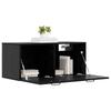 Wall Cabinet Wall Mount Black Oak Look Engineered Wood