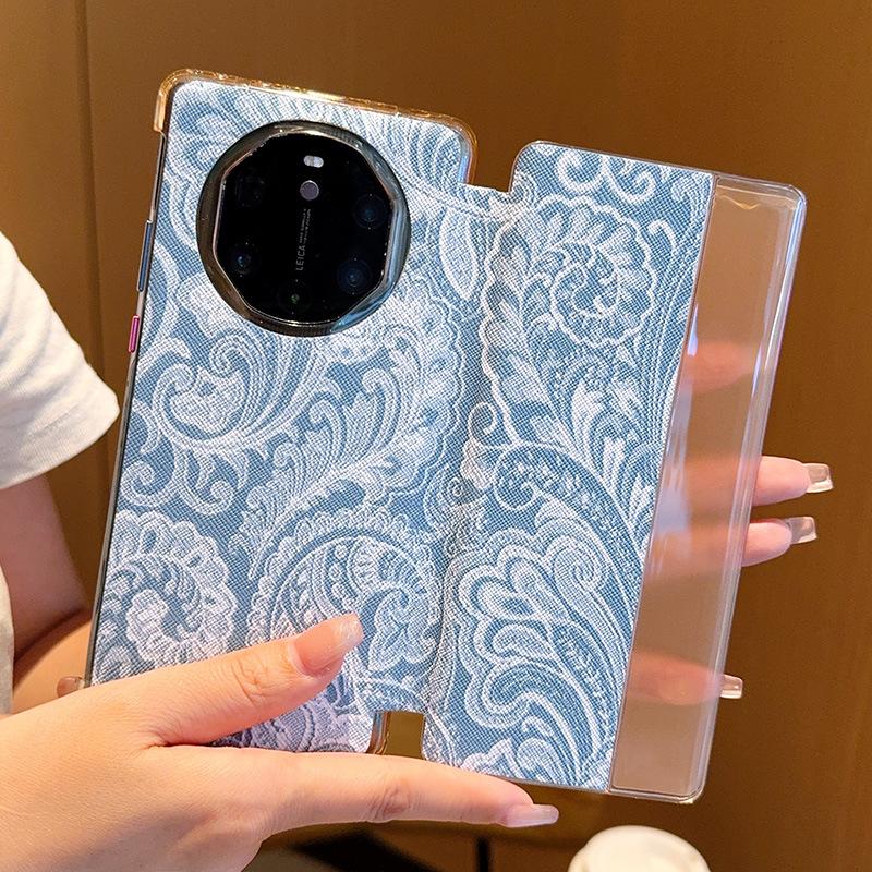 Подходит для мобильного телефона Huawei mate40 Porsche, чехол-книжка из кожи, защитный чехол Mate40RS, модный креативный узор