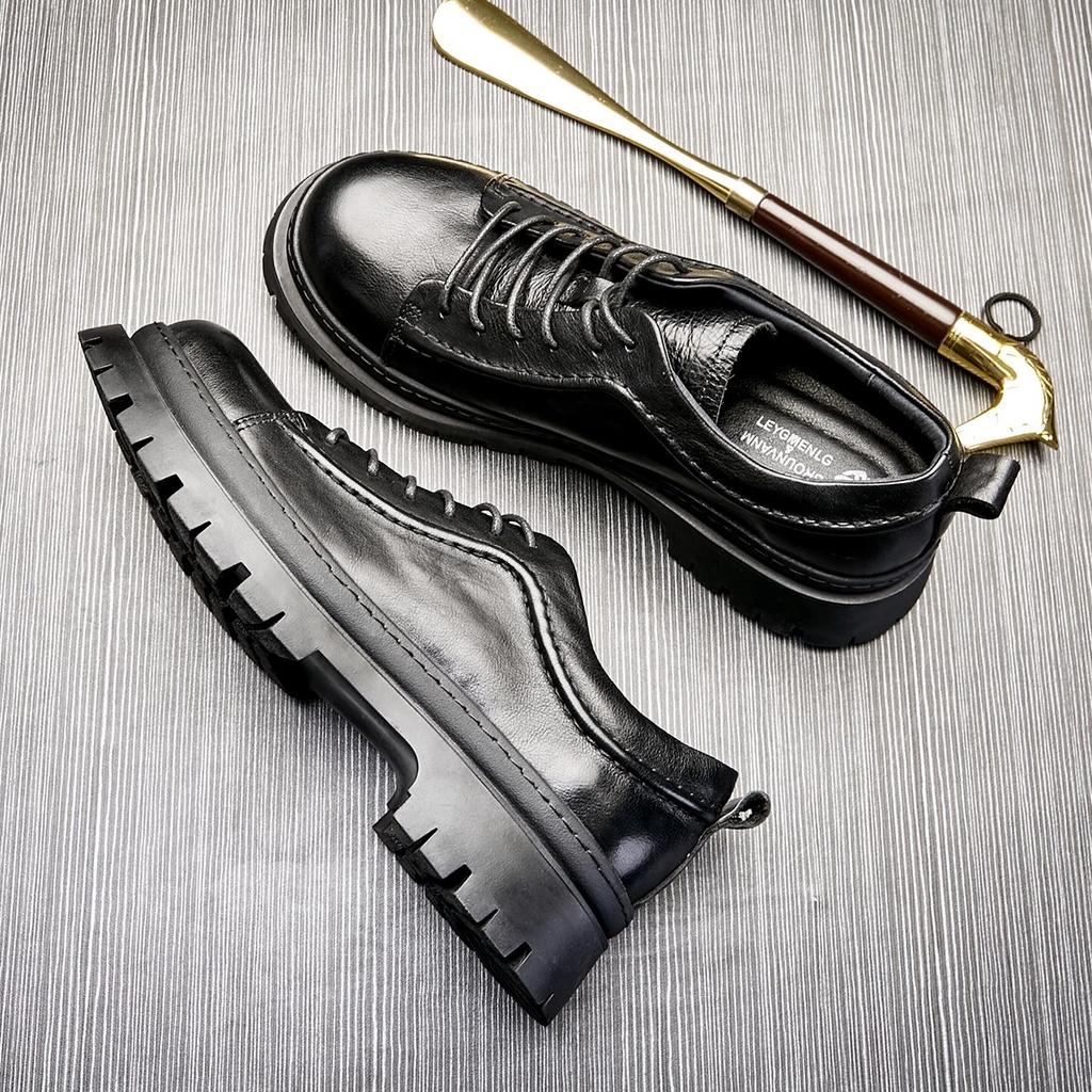 Боуэй кожаные туфли мужские из натуральной кожи повседневные деловые мужские туфли в британском стиле с низким верхом повседневные кожаные туфли