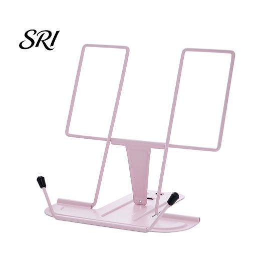 Book Holder for Office Use Foldable Iron Stand Adjustable with Non-Slip Base Portable Desktop book, Sheet Music & Study Stable