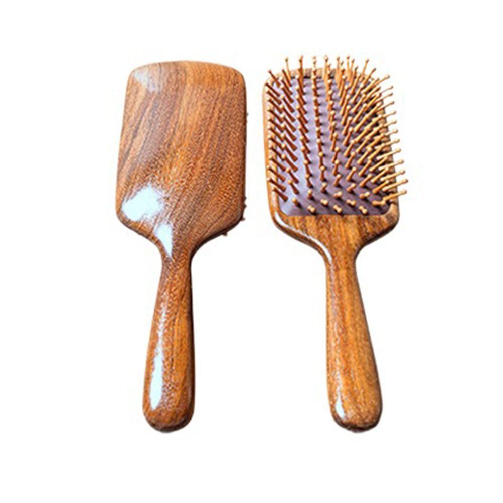 Wood Air Cushion Hair Comb Anti Static Handmade Mini Travel Hair Brush Nose Massage Traditional Crafts Cute Cat Face Brush Men