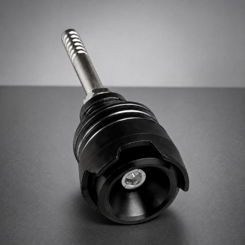 Threaded Motorcycle Oil Dipstick with Top Tool Socket, Aluminum Construction and Anodized Finish for Routine Checks