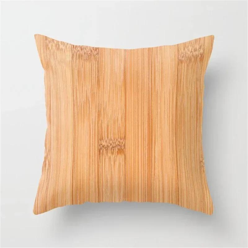 45x45cm Creative Wood Texture Marble Pillowcases Fashion Geometric Cushions Case Farmhouse Home Decor Sofa Couch Throw Pillows