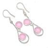 Pink Chalcedony Gemstone 925 Solid Sterling Silver Jewelry Earring 2.05" GK-5922