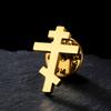Teamer Православный Крест Брошь из Нержавеющей Стали Булавка Религиозный Христианский Минимализм Классические Аксессуары для Костюма Украшение Подарок 2026 Новый